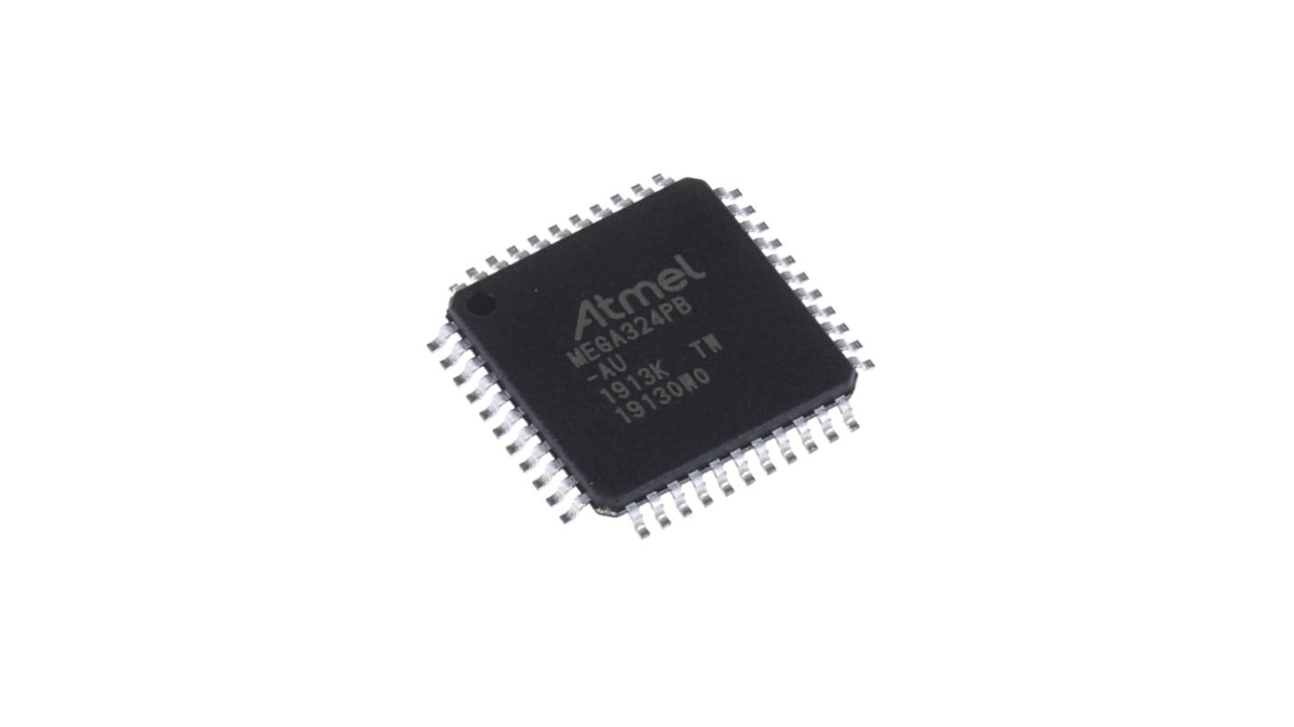 Microchip ATmega单片机, AVR内核, 44针, TQFP, 最大20MHz, 32 kB 闪存, 2 kB RAM