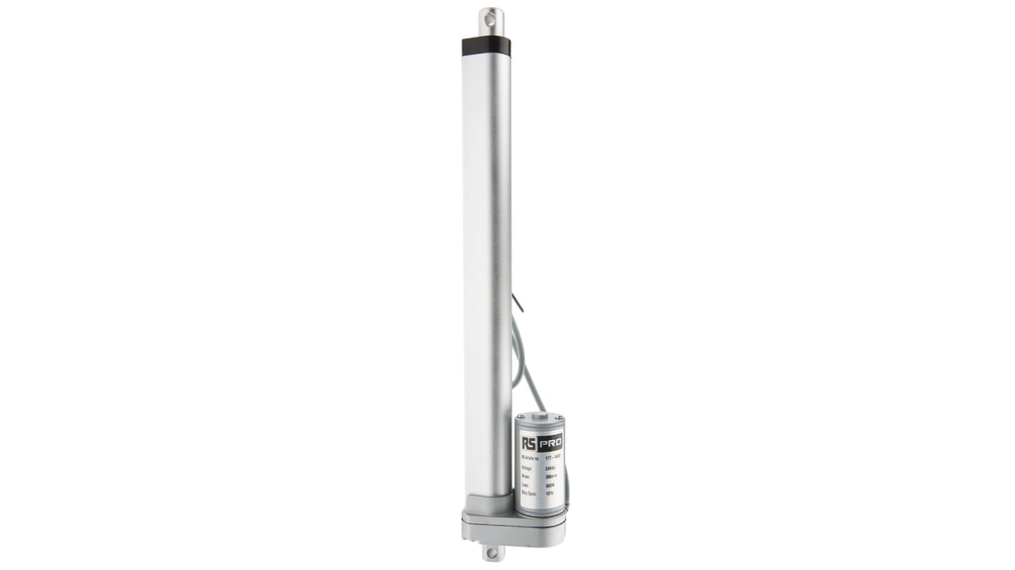 RS PRO Micro Linear Actuator, 300mm, 24V dc, 500N, 14.6mm/s