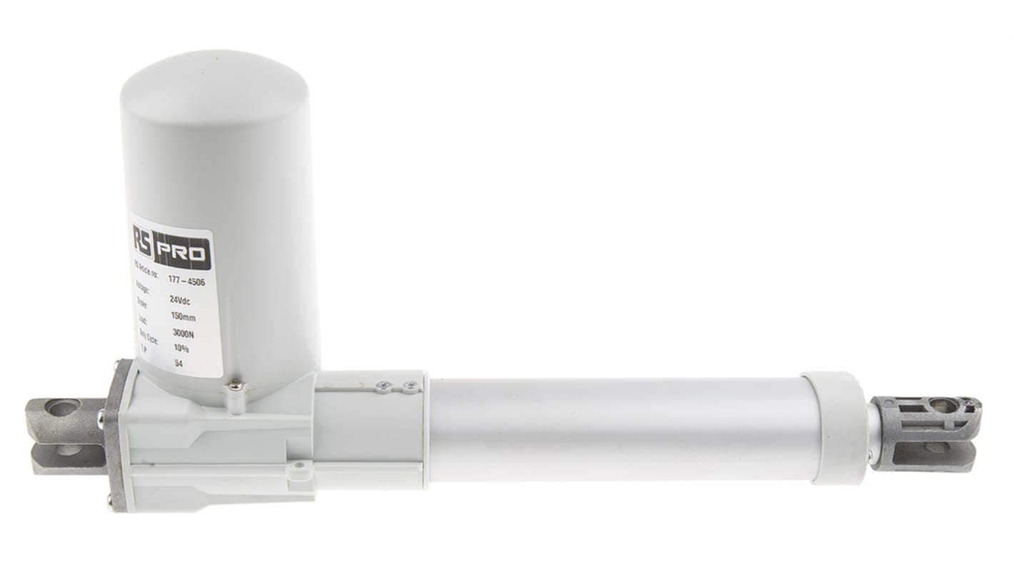 RS PRO Micro Linear Actuator, 150mm, 24V dc, 3000N, 11mm/s