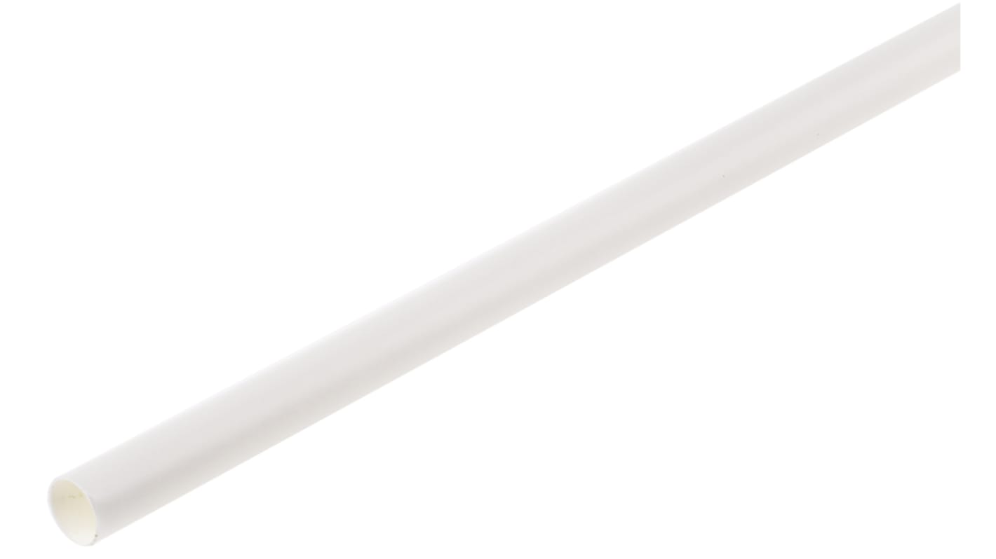 TE Connectivity Heat Shrink Tubing, White 3mm Sleeve Dia. x 1.2m Length 3:1 Ratio, RNF-3000 Series