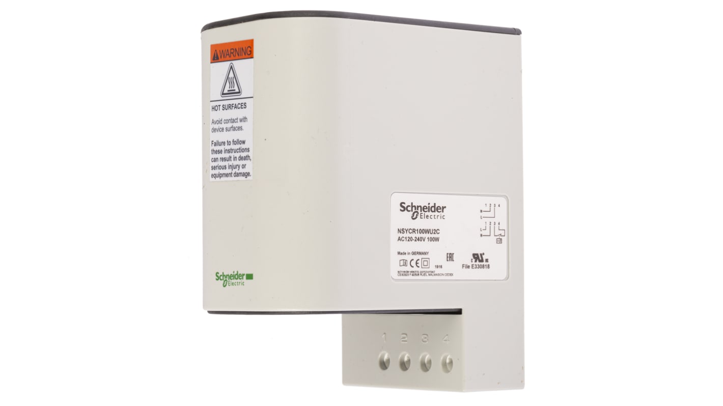 Resistencia calefactora Schneider Electric ClimaSys CR, alim. 110 → 250V ac, dim. 90mm, x 60mm, x 150mm