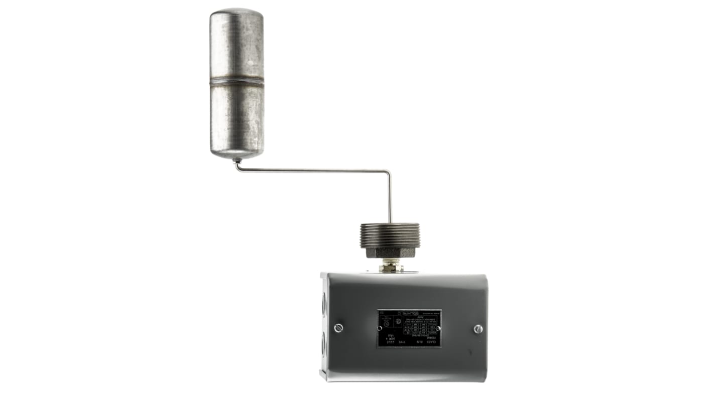 Interruptor de flotador Telemecanique Sensors serie 9038 de Acero laminado en frío pintado, montaje Roscado, salida 4