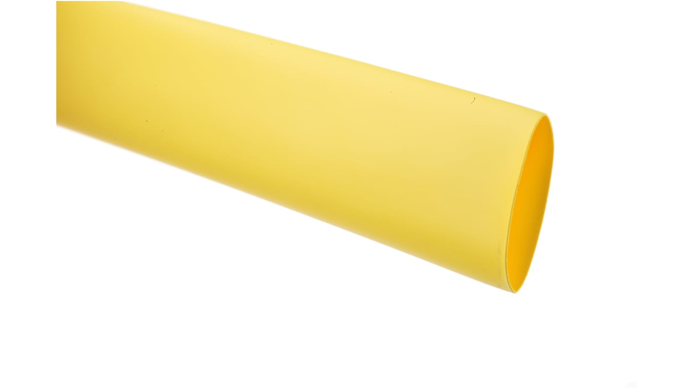 TE Connectivity Heat Shrink Tubing, Yellow 18mm Sleeve Dia. x 1.2m Length 3:1 Ratio, RNF-3000 Series