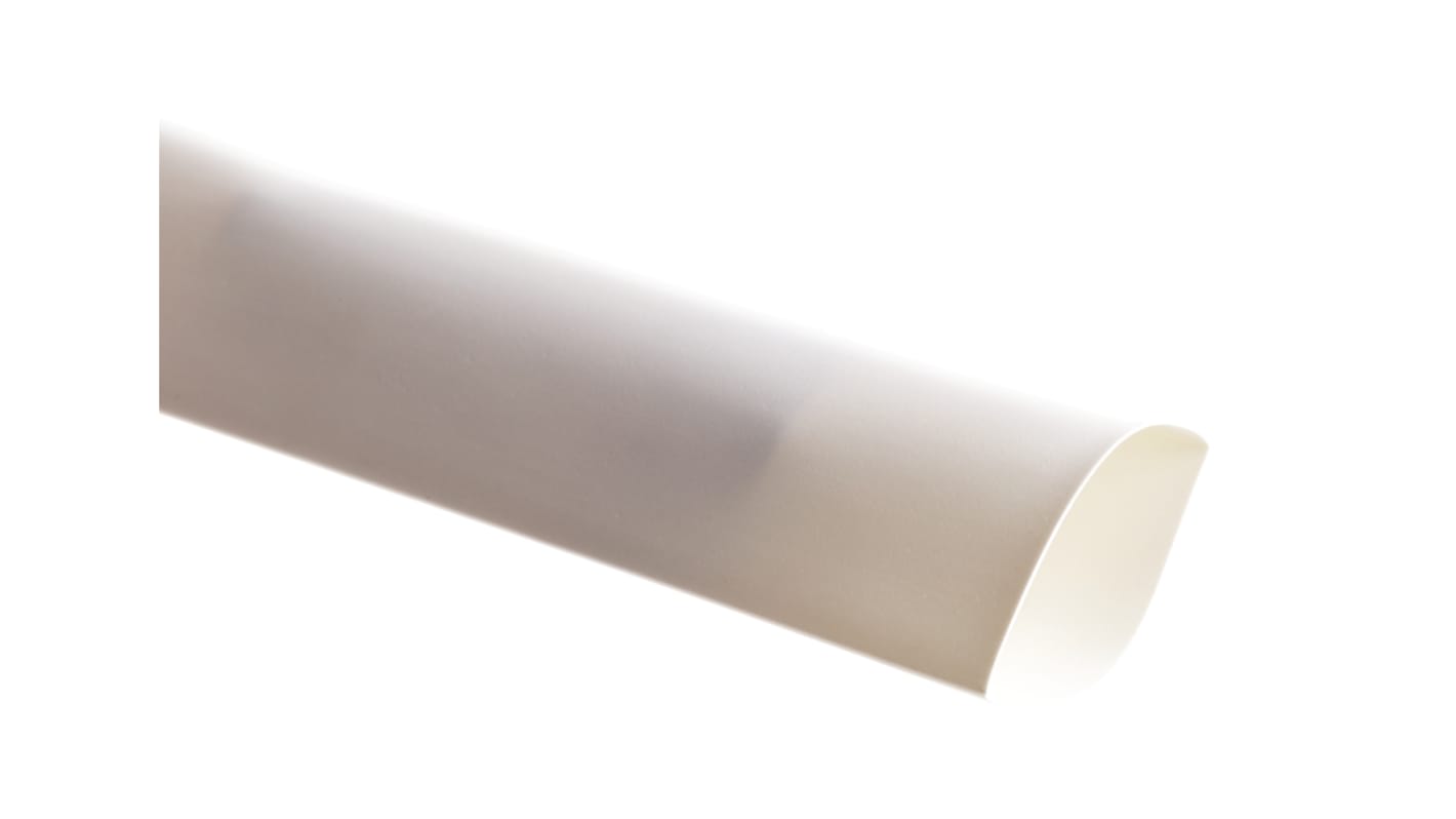 TE Connectivity Heat Shrink Tubing, White 18mm Sleeve Dia. x 1.2m Length 3:1 Ratio, RNF-3000 Series