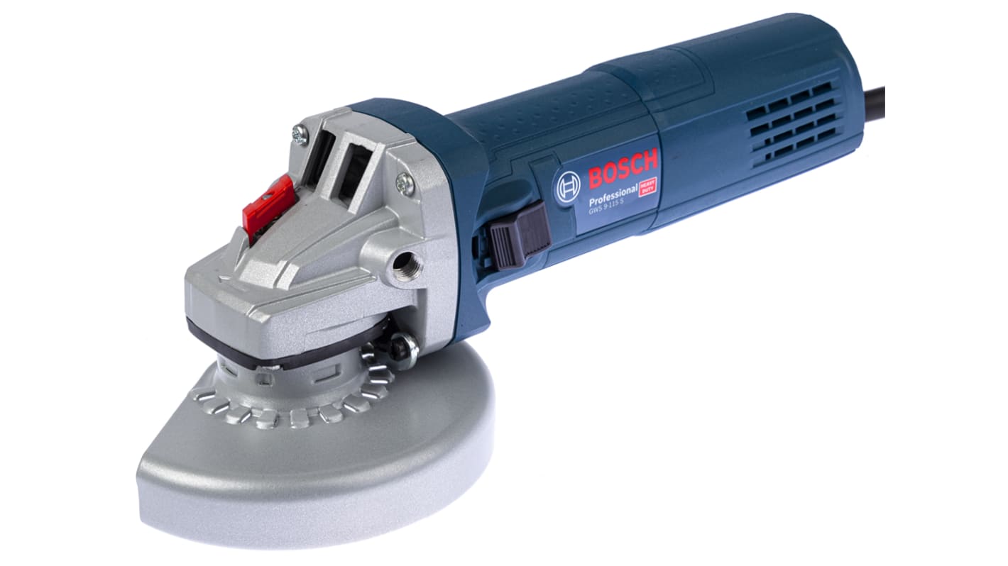 Bosch GWS 9-115 S 115mm Corded Angle Grinder, UK Plug