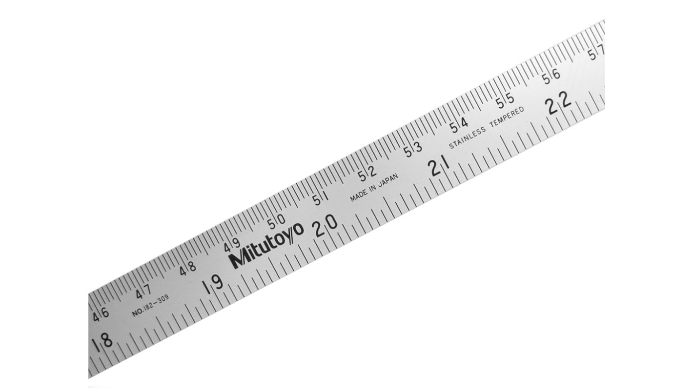 Mitutoyo 1m Steel Imperial, Metric Ruler, With UKAS Calibration