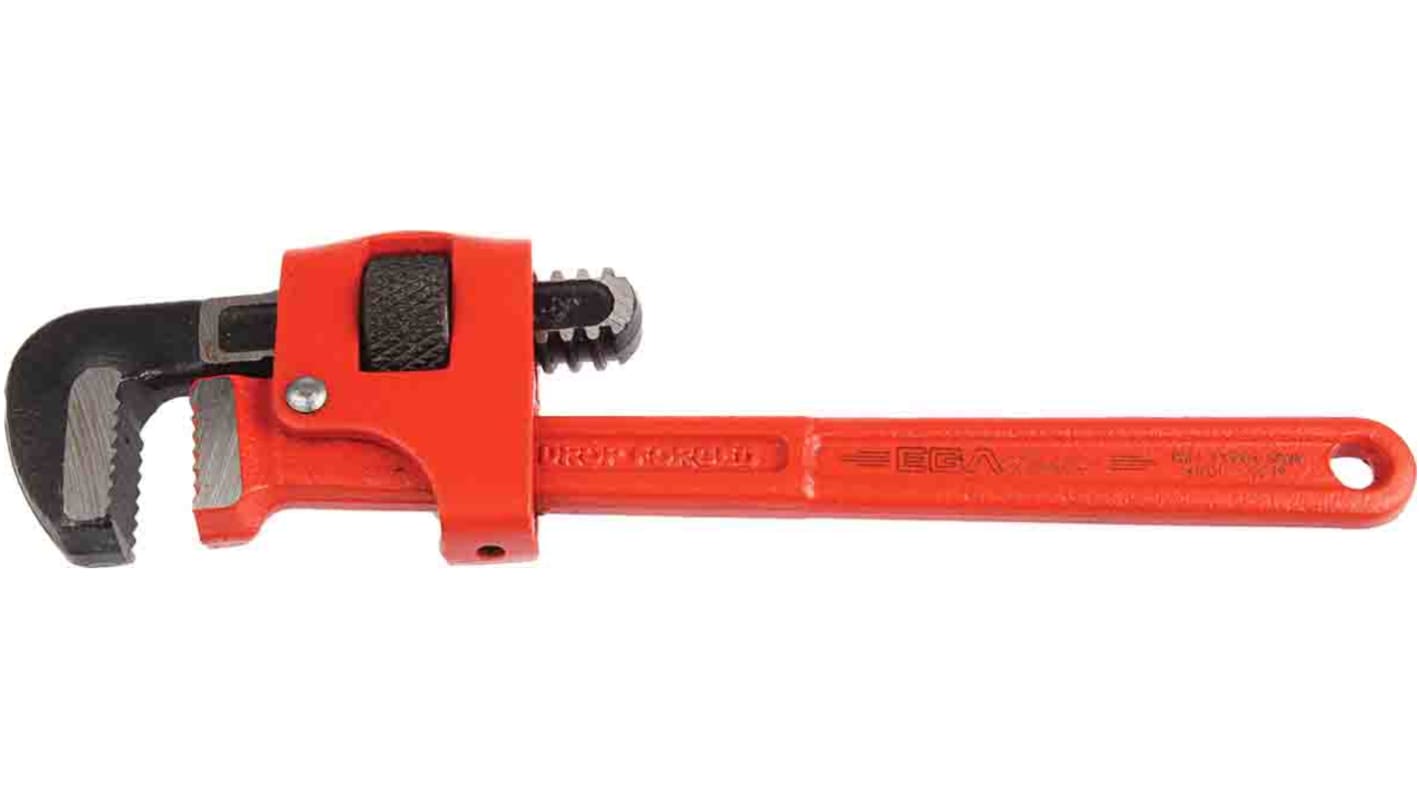 Ega-Master Pipe Wrench, 203.2 mm Overall, 19.05mm Jaw Capacity, Metal Handle