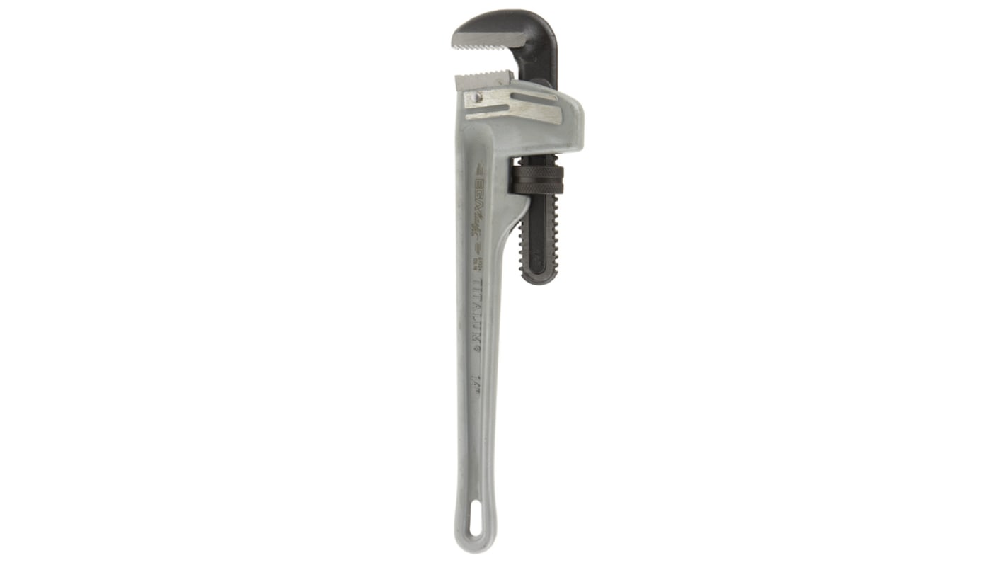 Ega-Master Pipe Wrench, 355.6 mm Overall, 50.8mm Jaw Capacity, Metal Handle