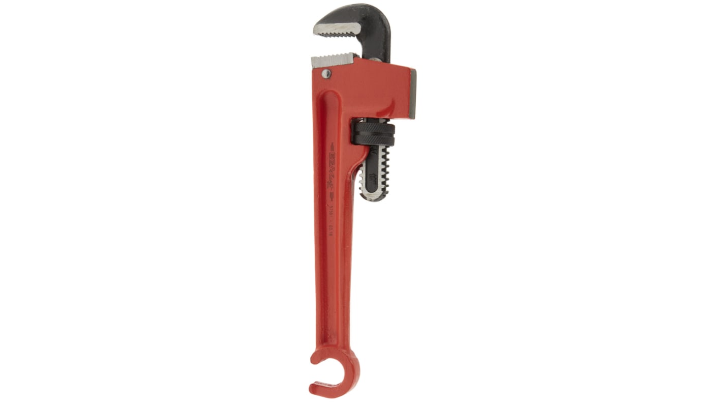 Ega-Master Pipe Wrench, 250.0 mm Overall, 25.4mm Jaw Capacity, Metal Handle