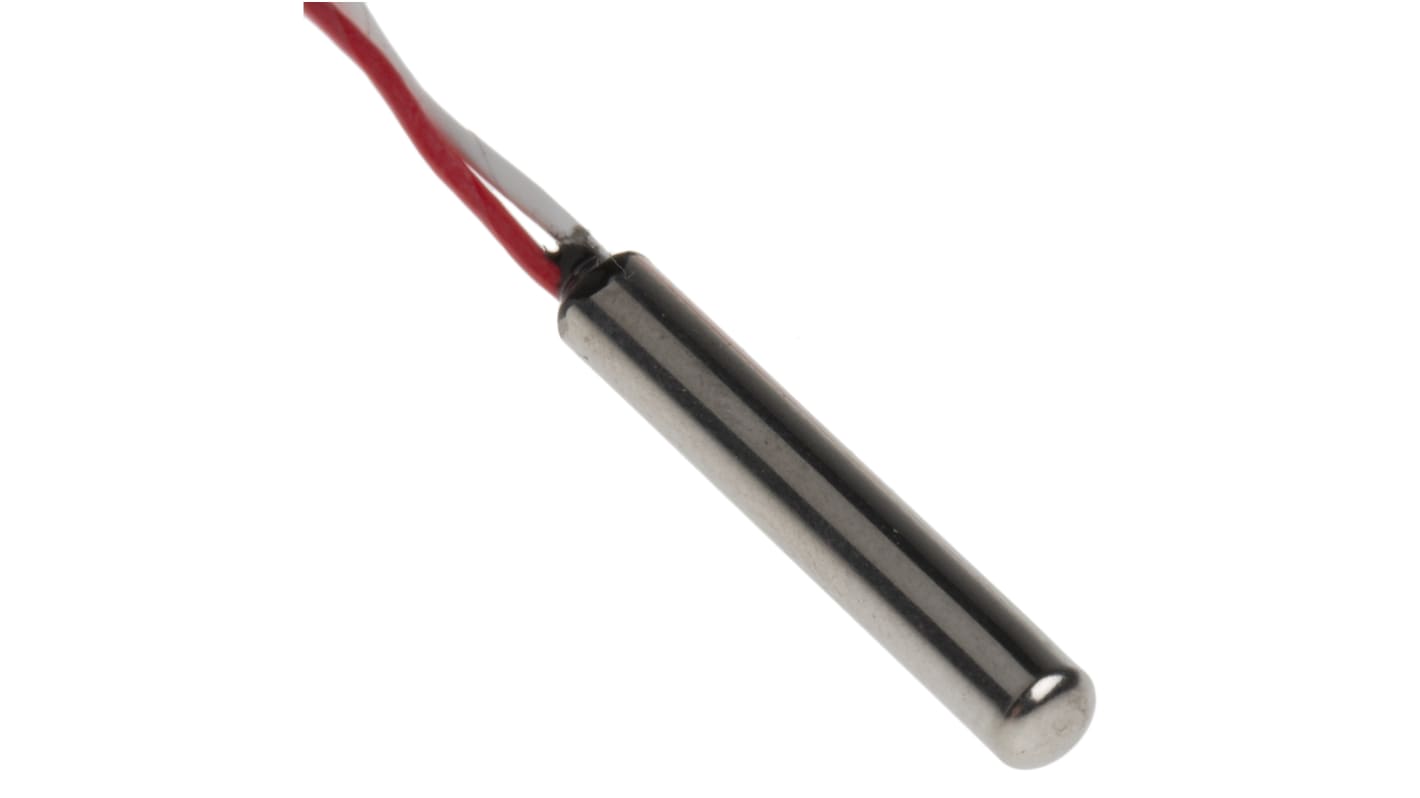 RS PRO PT1000温度传感器 RTD温度传感器, 探头Φ4mmx25mm, -50°C∼+200°C