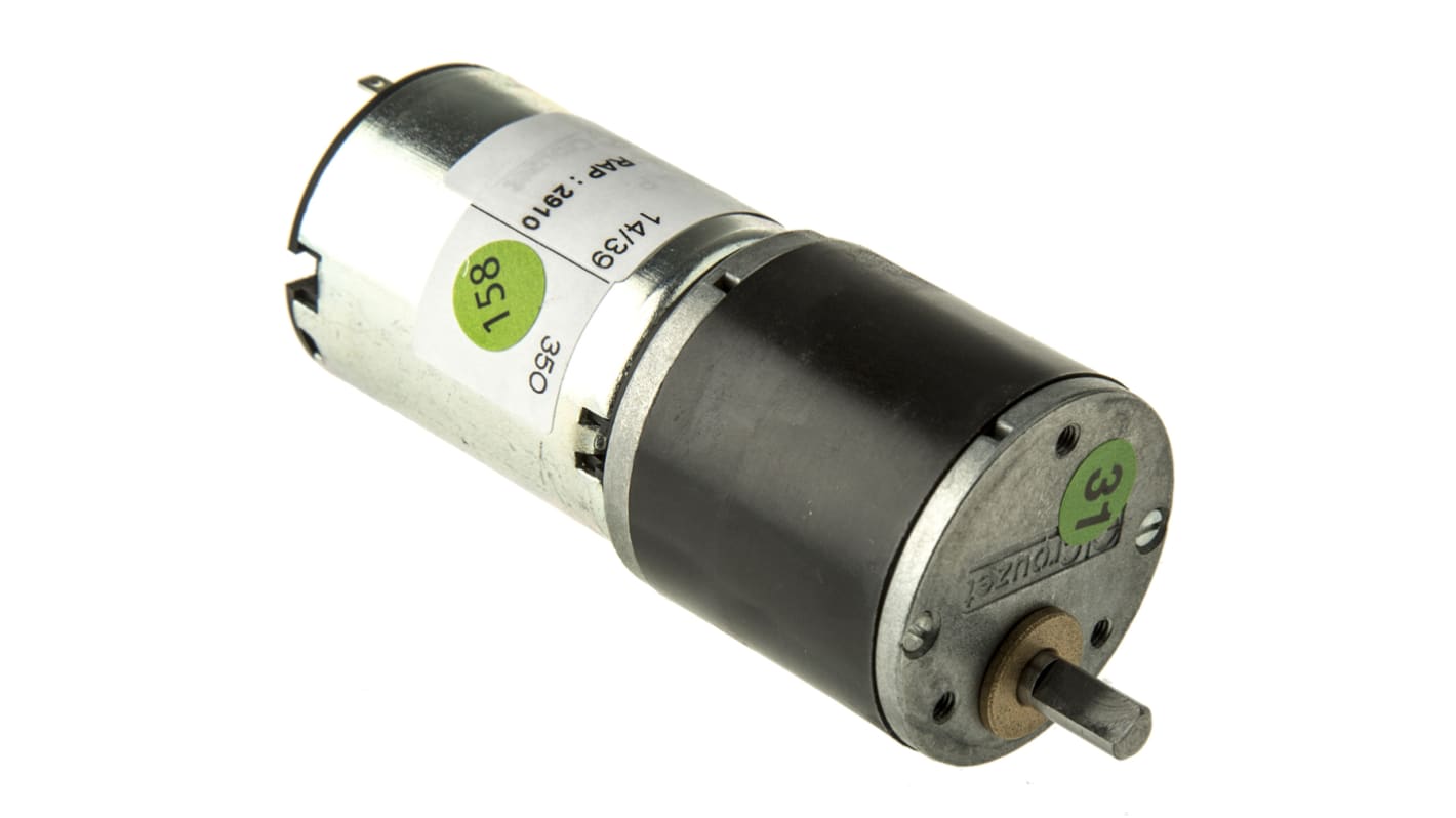 Crouzet Brushed Geared DC Geared Motor, 3 W, 12 V dc, 50 Ncm, 1.5 rpm, 5mm Shaft Diameter