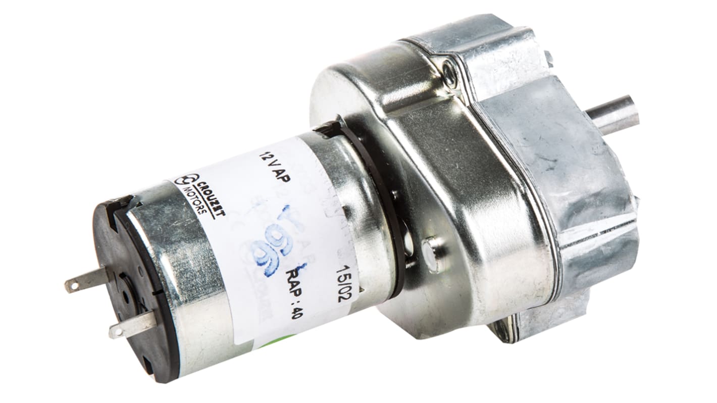 Crouzet Brushed Geared DC Geared Motor, 3 W, 12 V dc, 2 Nm, 108 rpm, 6mm Shaft Diameter