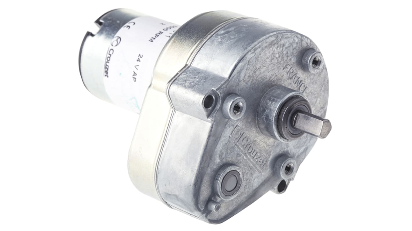 Crouzet Brushed Geared DC Geared Motor, 3 W, 24 V dc, 2 Nm, 108 rpm, 6mm Shaft Diameter