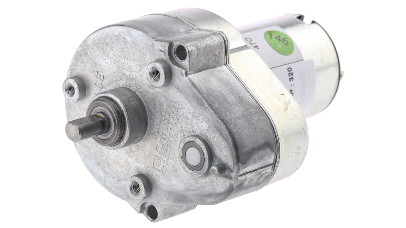 Crouzet Brushed Geared DC Geared Motor, 3 W, 24 V dc, 2 Nm, 13 rpm, 6mm Shaft Diameter