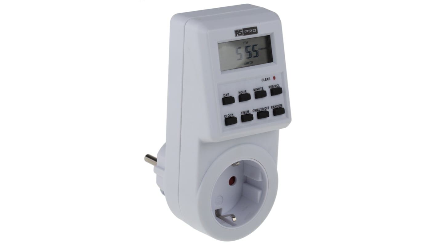 Prise programmable Numérique RS PRO, prise Schuko