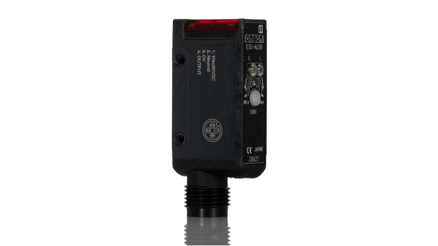 Rs-Online Sensore fotoelettrico Rettangolare Omron a diffusione rilevamento 200 mm uscita PNP