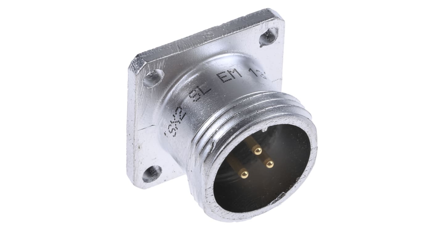 Amphenol Socapex Circular Connector, 3 Contacts, Panel Mount, Plug, Male, SL61 Series