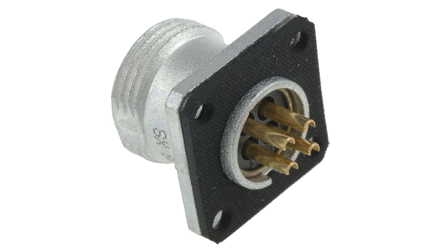 Connettore circolare Amphenol Socapex, maschio, serie SL61, Standard, 4 poli, Montaggio a pannello