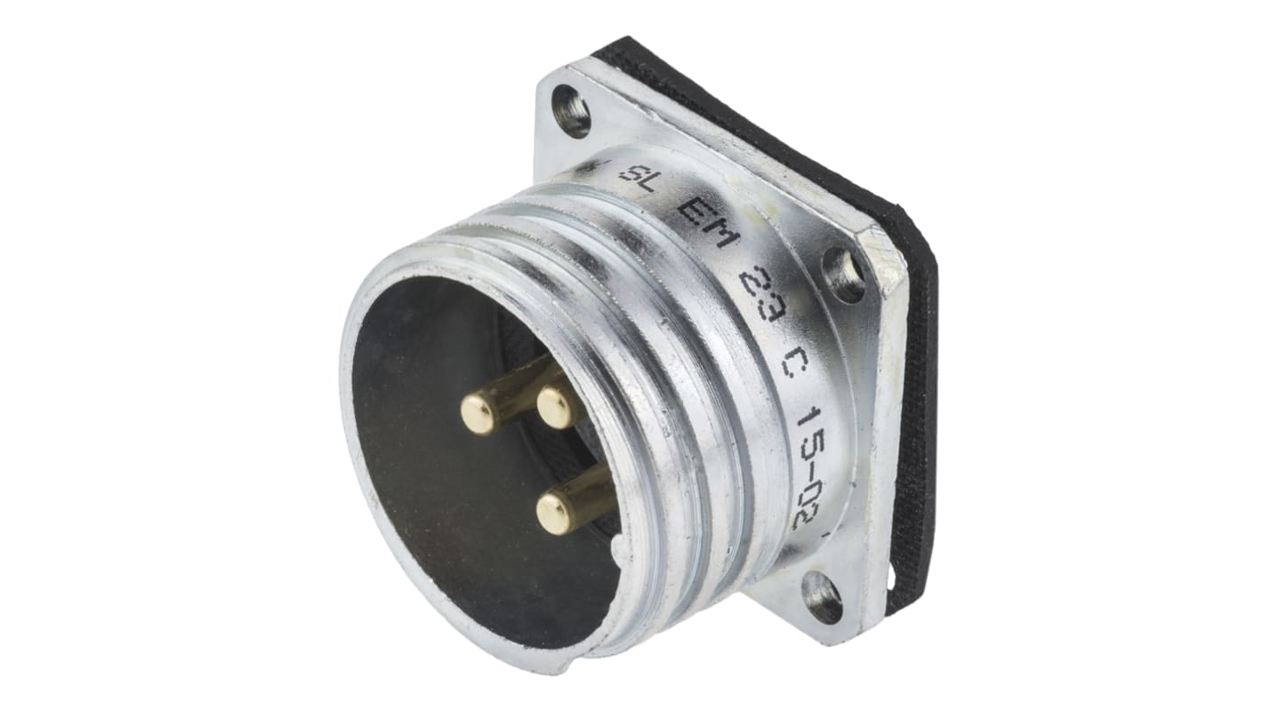 Amphenol Socapex Circular Connector, 3 Contacts, Panel Mount, Plug, Male, SL61 Series