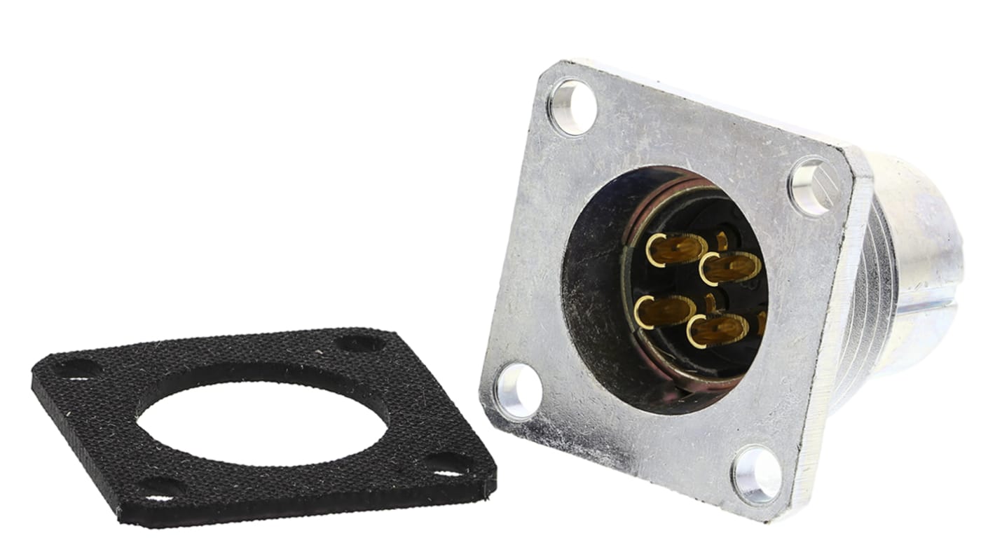 Amphenol Socapex Circular Connector, 4 Contacts, Panel Mount, Socket, Female, SL61 Series