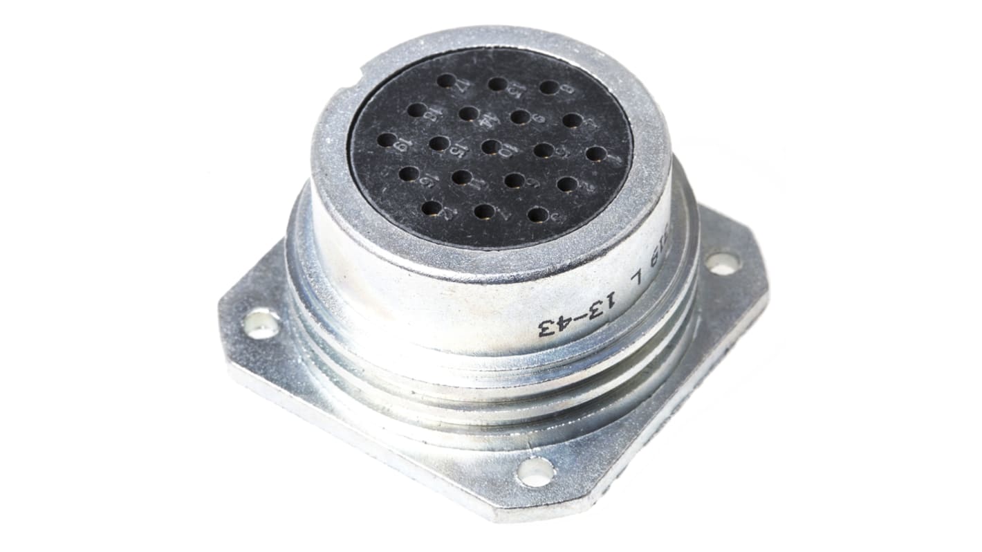 Amphenol Socapex Circular Connector, 19 Contacts, Panel Mount, Socket, Female, SL61 Series