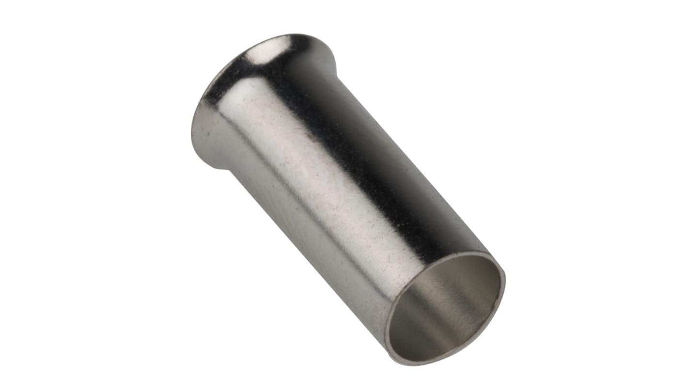 RS PRO Crimp Bootlace Ferrule, 10mm Pin Length, 3.5mm Pin Diameter, 6mm² Wire Size