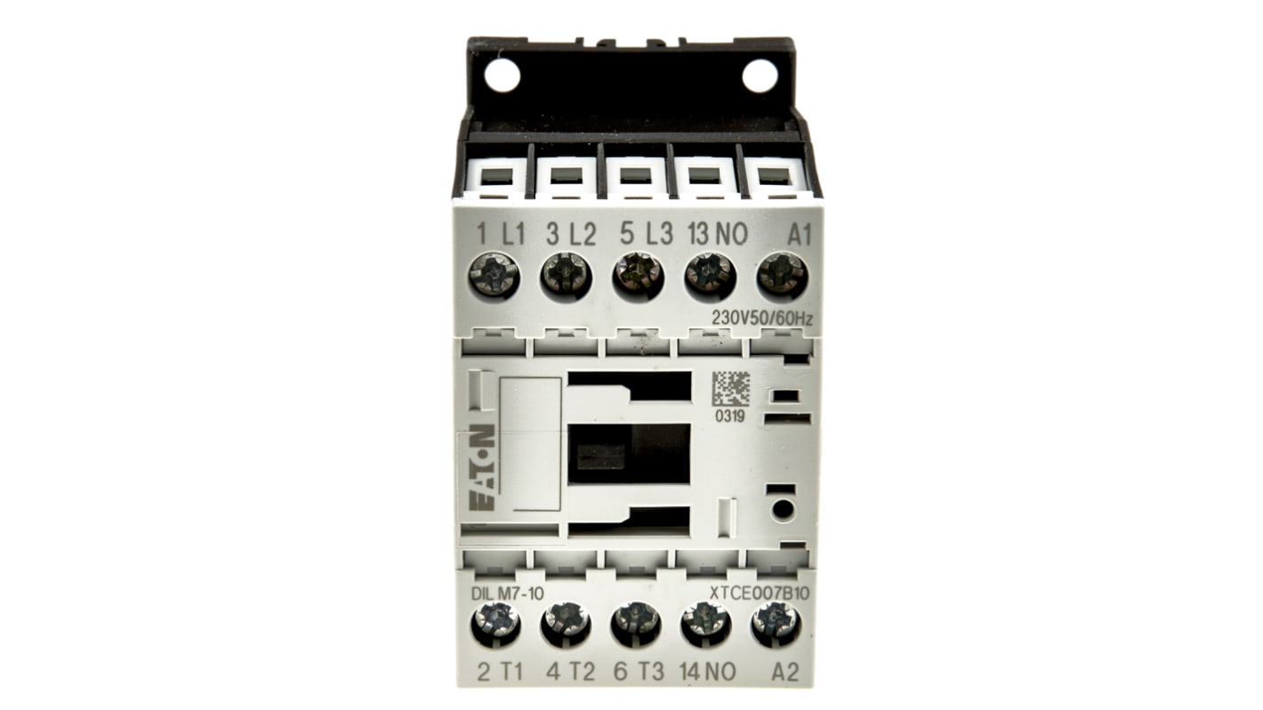 Contattore Eaton, 3 poli, 3 NA, 7 A, 3 kW, bobina 230 V c.a.