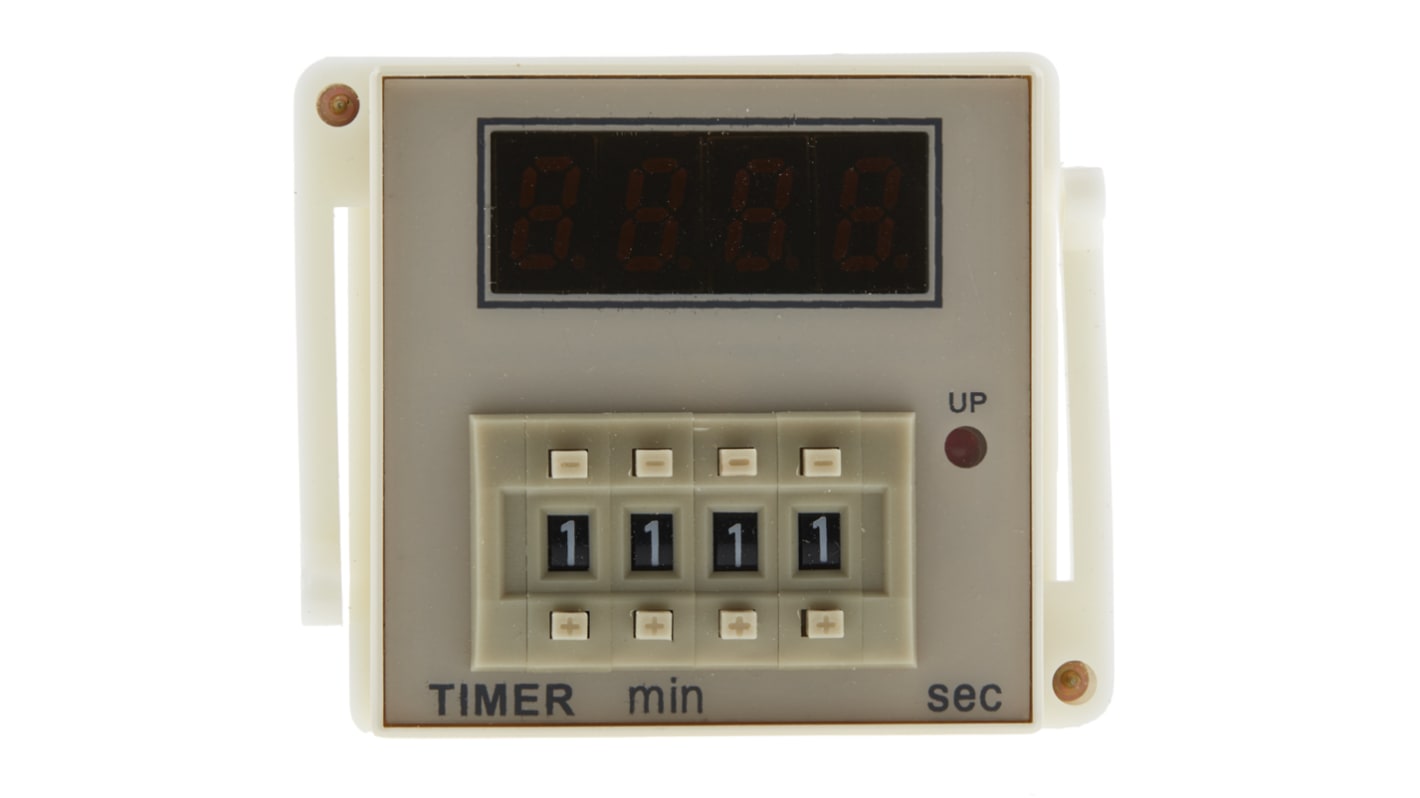 RS PRO 100 → 240V ac Timer Relay, 1 timerfunktion Indstiksmontering