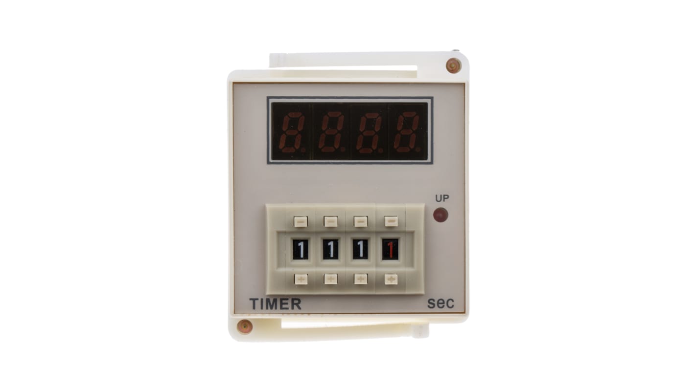RS PRO Plug In Timer Relay, 12 → 48V dc, 1-Contact, 999.9s, 1-Function, SPDT