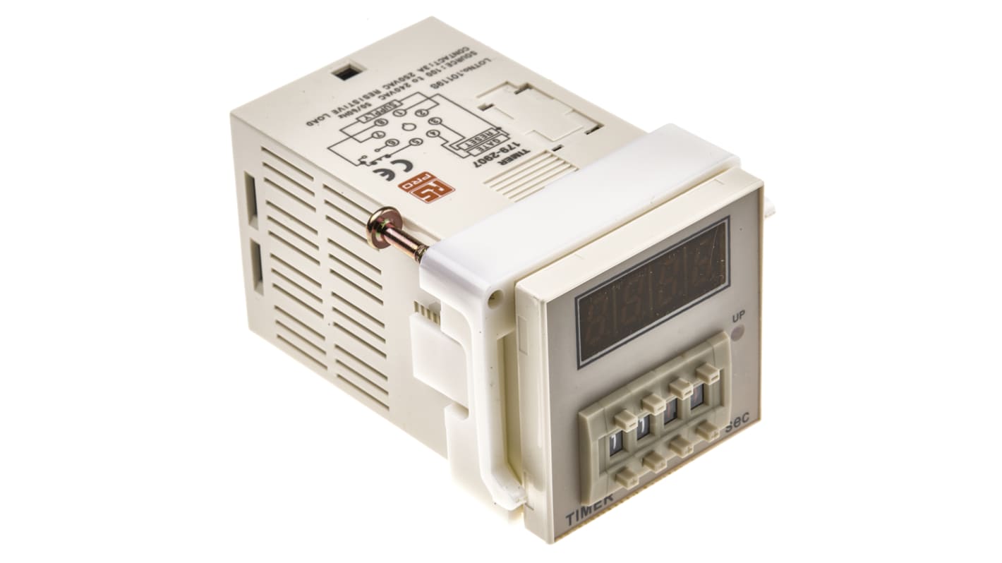 RS PRO Plug In Timer Relay, 100 → 240V ac, 1-Contact, 99.9s, 1-Function, SPDT