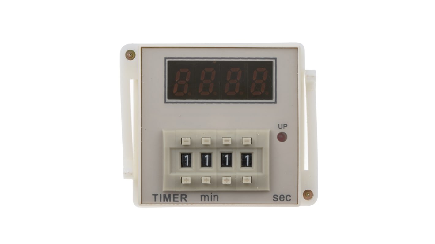 RS PRO Plug In Time Delay Relay, 12 → 48V dc, 1-Contact, 99 min 59s, 1-Function, SPDT