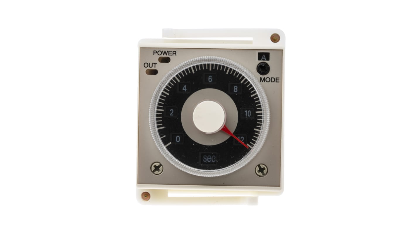 RS PRO 时间继电器, 12 → 48 V dc, 24 → 48V 交流电源, 0.1 s → 300h范围, 2触点