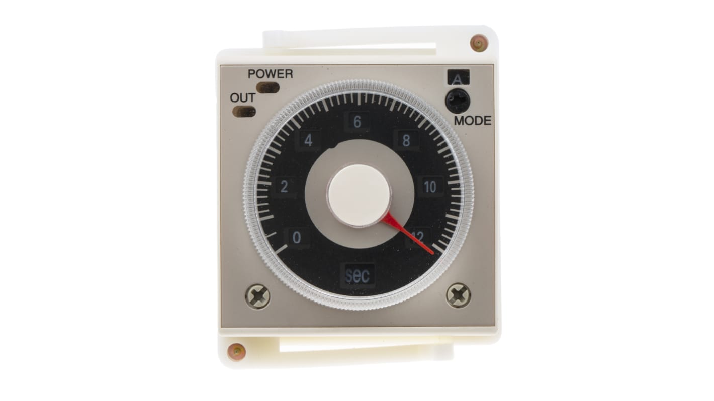 RS PRO Panel Mount Timer Relay, 220V ac, 2-Contact, 0.1 s → 300h, 1-Function, 2 x SPDT