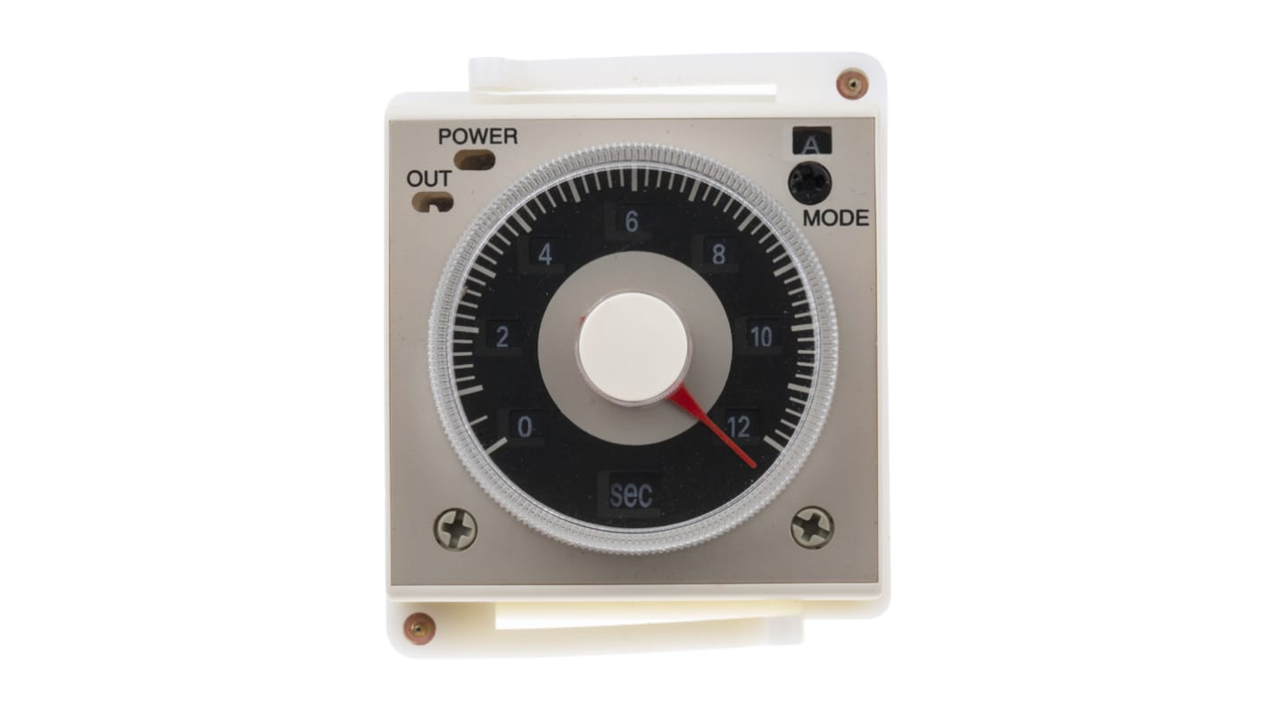 RS PRO Panel Mount Timer Relay, 24V dc, 2-Contact, 0.1 s → 300h, 1-Function, 2 x SPDT