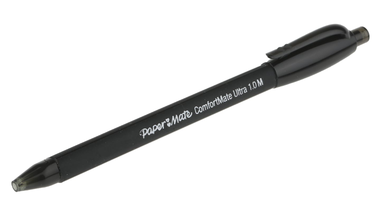 Długopis z tuszem, Czarny, 1 mm