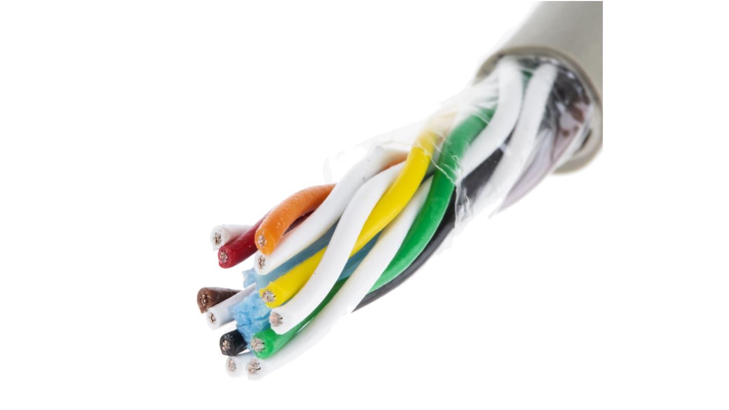 Alpha Wire ProTekt Series Data Cable, 6 Pairs, 12 Cores, 0.23 mm², Unscreened, 24 AWG, 100m, None Shield