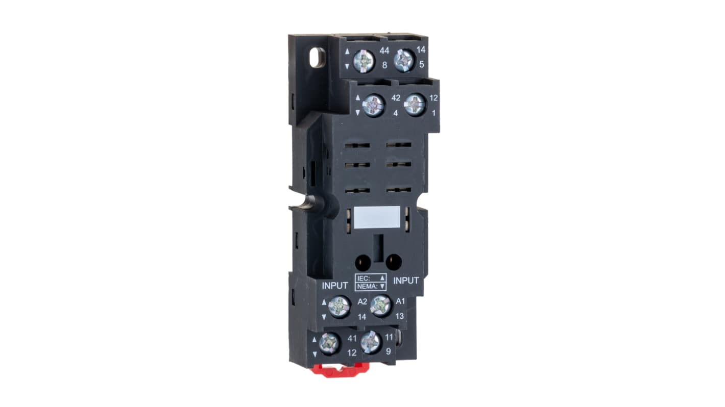 Schneider Electric Harmony Relay RP 8 Pin 250V DIN Rail, Panel Mount Relay Socket, for use with Plug In Relay RPM (2CO)