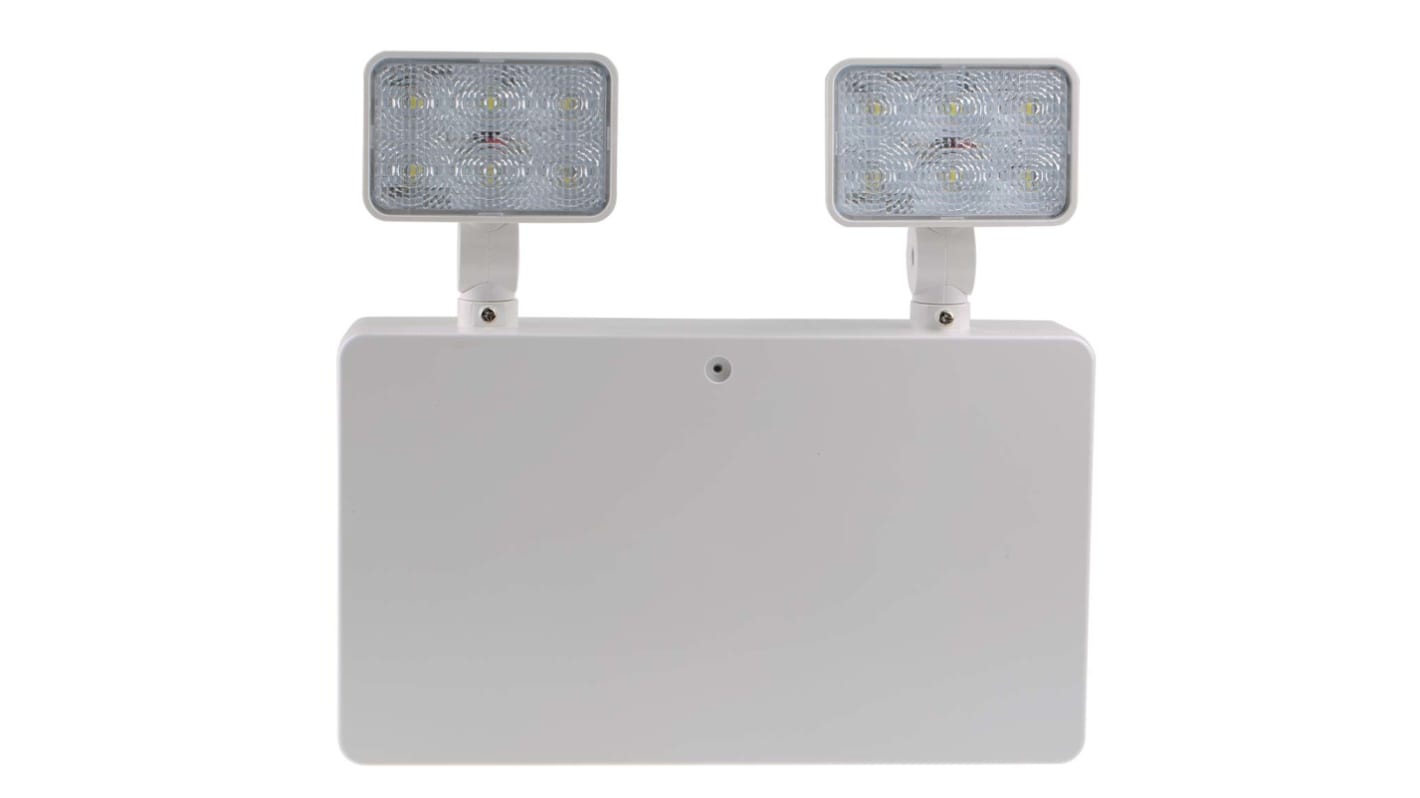 RS PRO LED Emergency Lighting, Twin Spot, 2 x 3.5W, Non Maintained