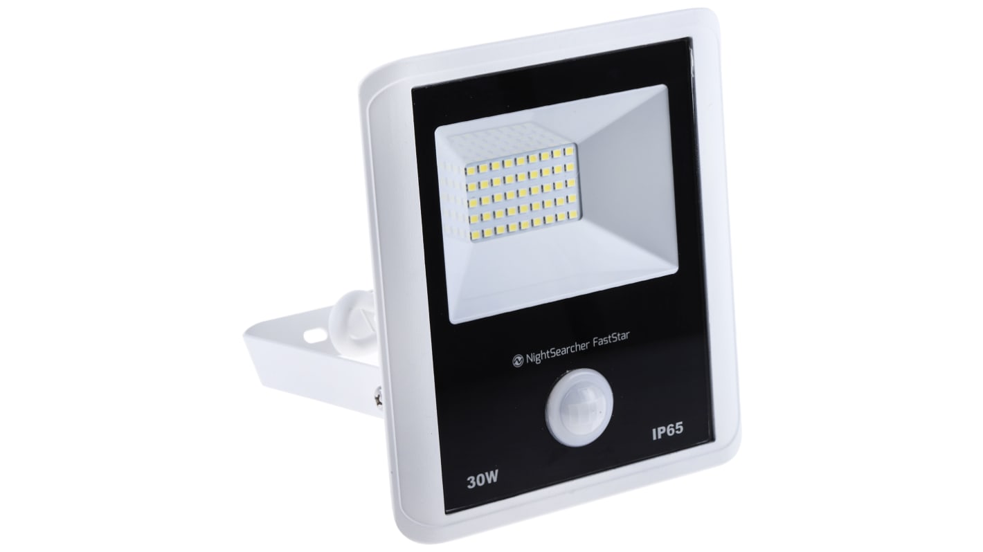 Nightsearcher Faststar m, Security Floodlight, 1 LED, 30 W, 2400 lm, IP65 PIR, 220 → 240 V ac