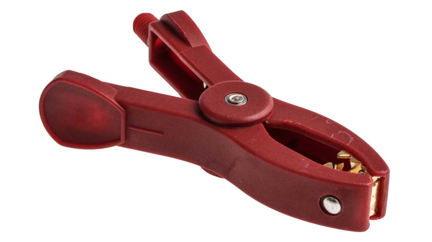 Mueller Electric Red Kelvin Clip, 50A, 25mm Jaw Opening