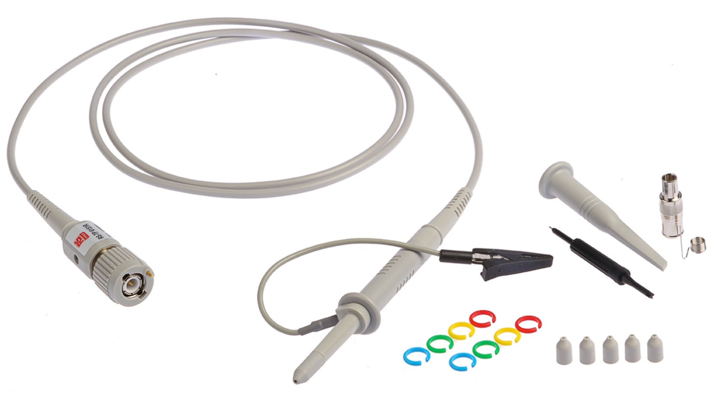 RS PRO Oscilloscope Probe, Voltage Type, 100MHz, 10:1, BNC Connector