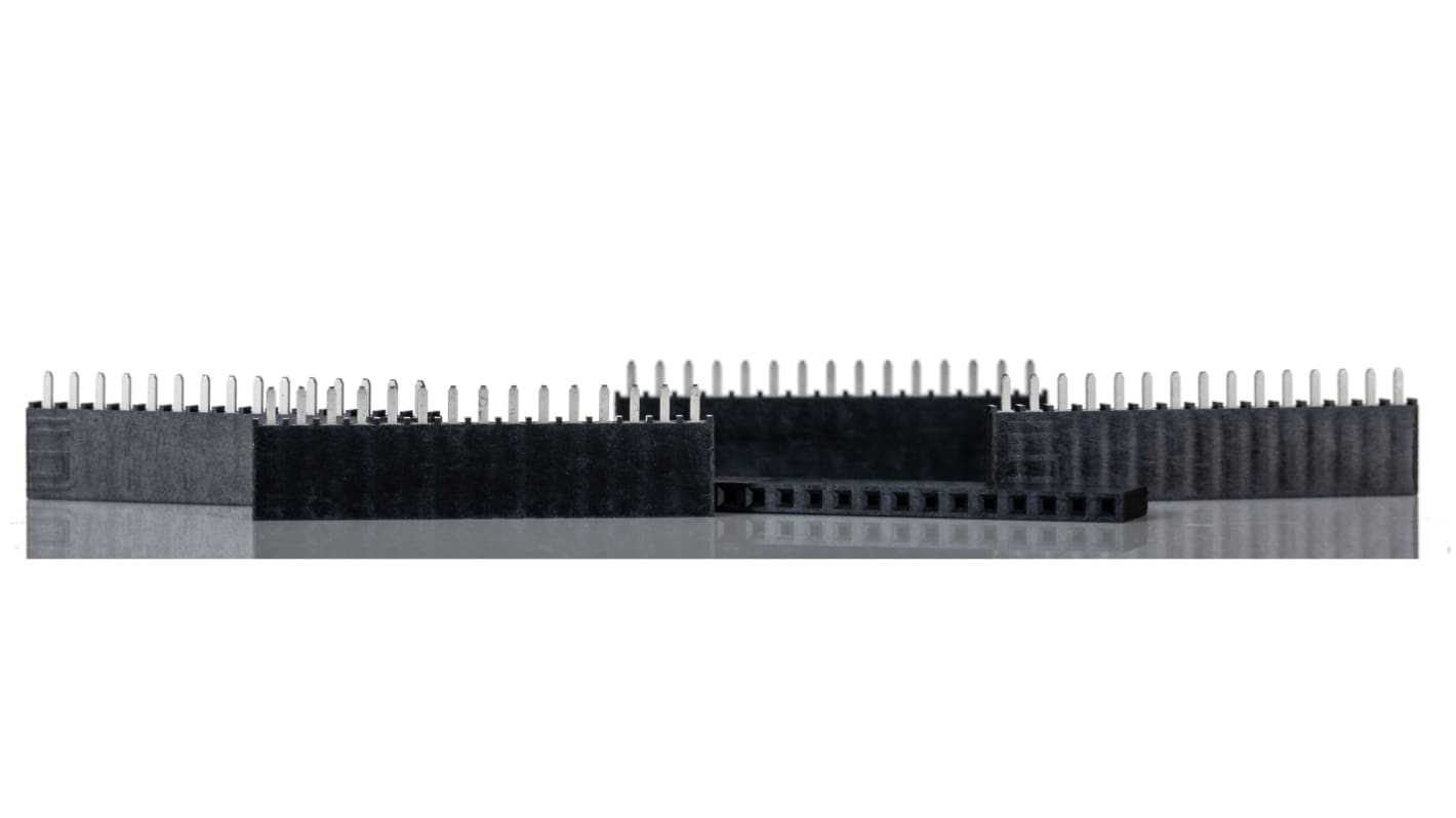 Samtec SSW Series Straight Through Hole Mount PCB Socket, 15-Contact, 1-Row, 2.54mm Pitch, Solder Termination