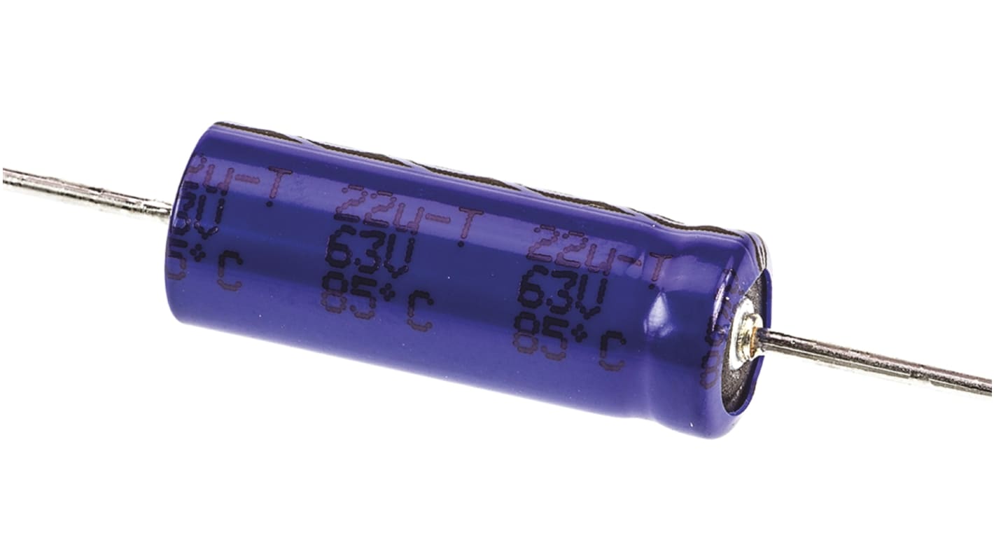 Condensateur Vishay série 031 AS, Aluminium électrolytique 22μF, 63V c.c.