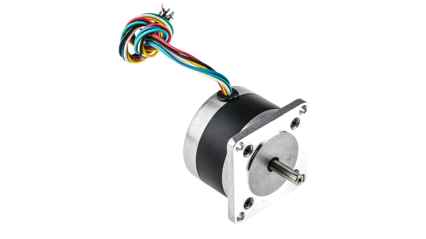 RS PRO Hybrid Stepper Motor, 4 V, 1.8°, 56.4 x 56.4mm Frame, 6.35mm Shaft