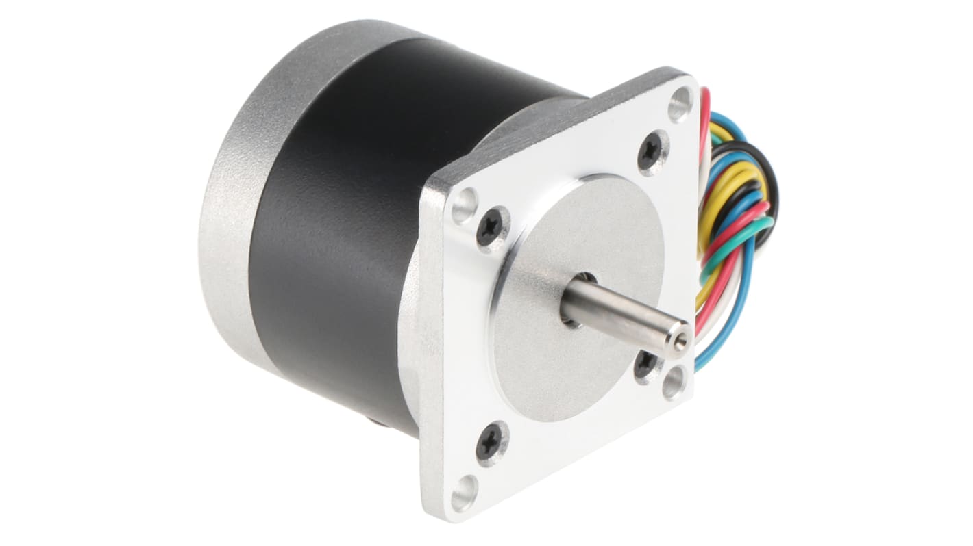 RS PRO Hybrid Stepper Motor, 6 V, 1.8°, 56.4 x 56.4mm Frame, 6.35mm Shaft