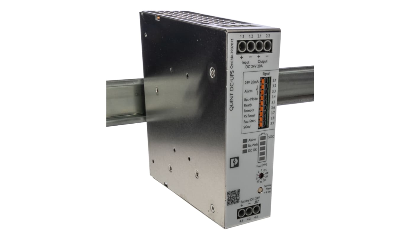 Phoenix Contact 18 → 30V dc Input DIN Rail Uninterruptible Power Supply (720W), QUINT4