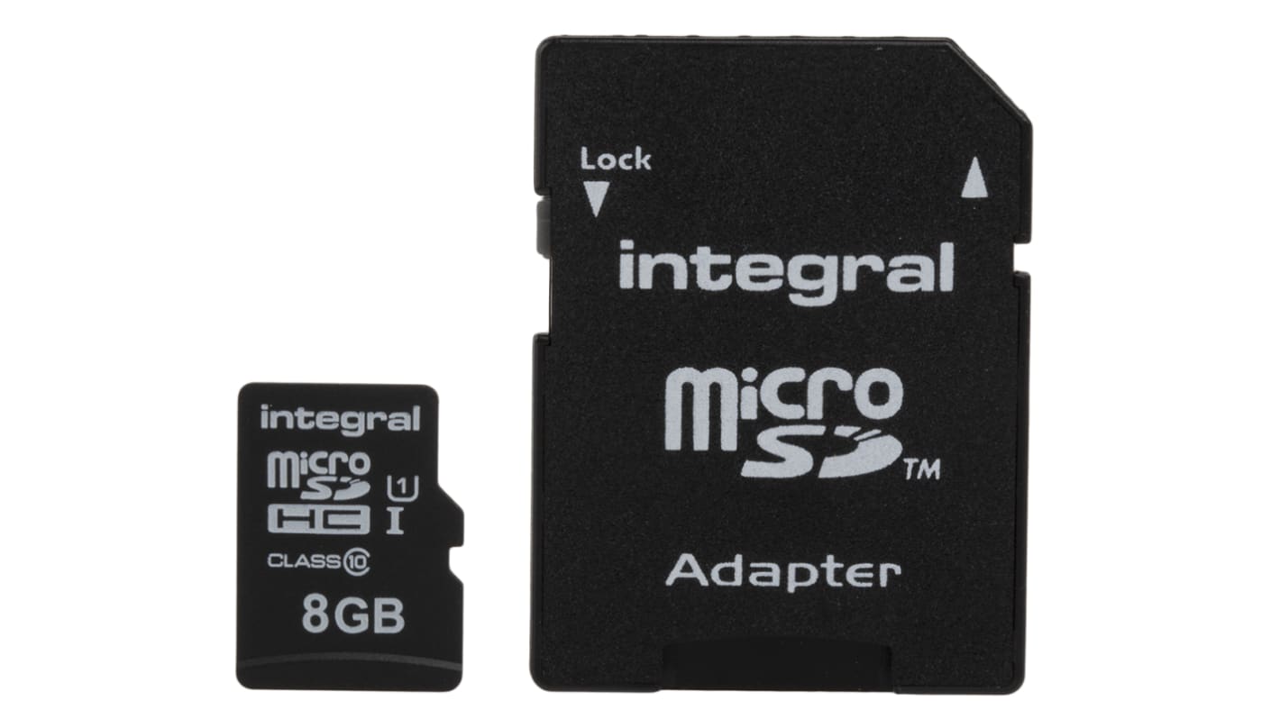 Integral Memory 8 GB MicroSDXC卡, Class 10, 0 → +60°C, ultimaPRO系列