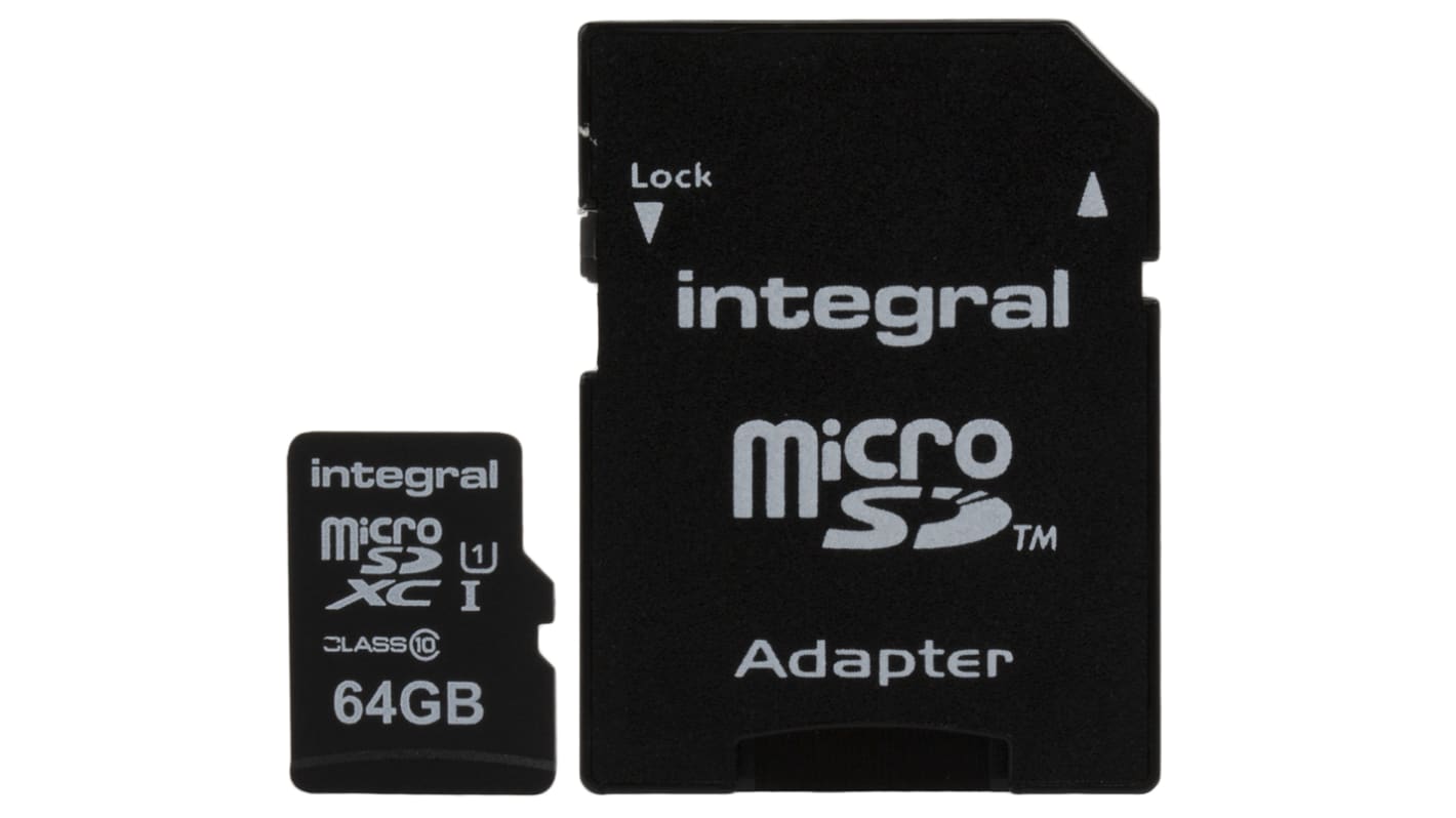 Integral Memory 64 GB MicroSDXC卡, Class 10, 0 → +60°C, ultimaPRO系列