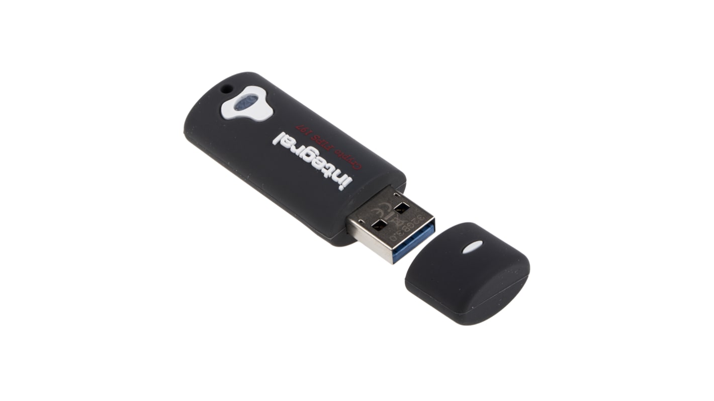 Szyfrowanie sprzętowe pamięci flash 64 GB AES-256 USB 3.0 197 Integral Memory 0 → +70°C
