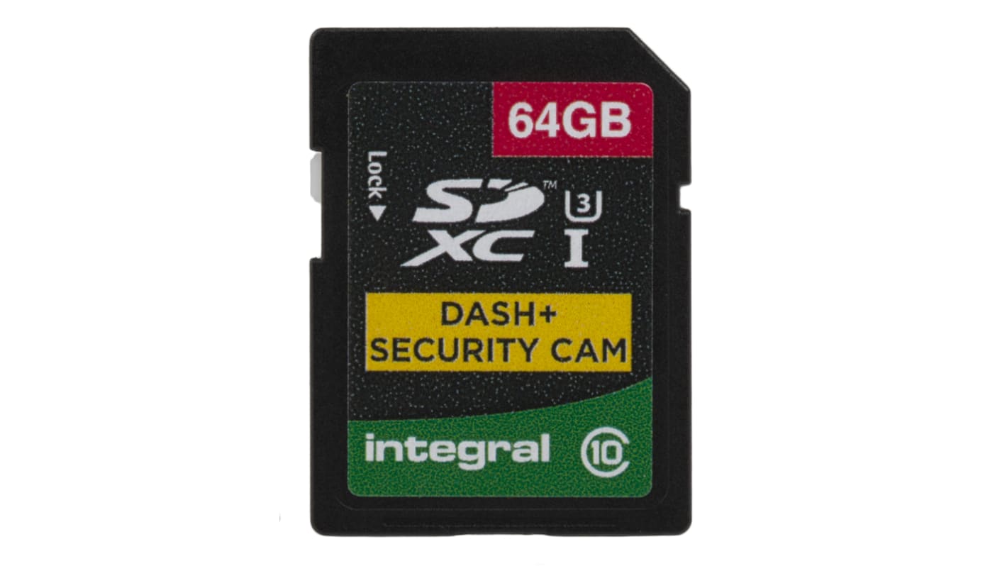 Integral Memory 64 GB SDXC卡, Class 10, UHS-1 U3, -30 → +80°C